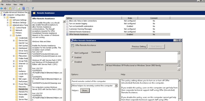 Enabling WRS in a GPO